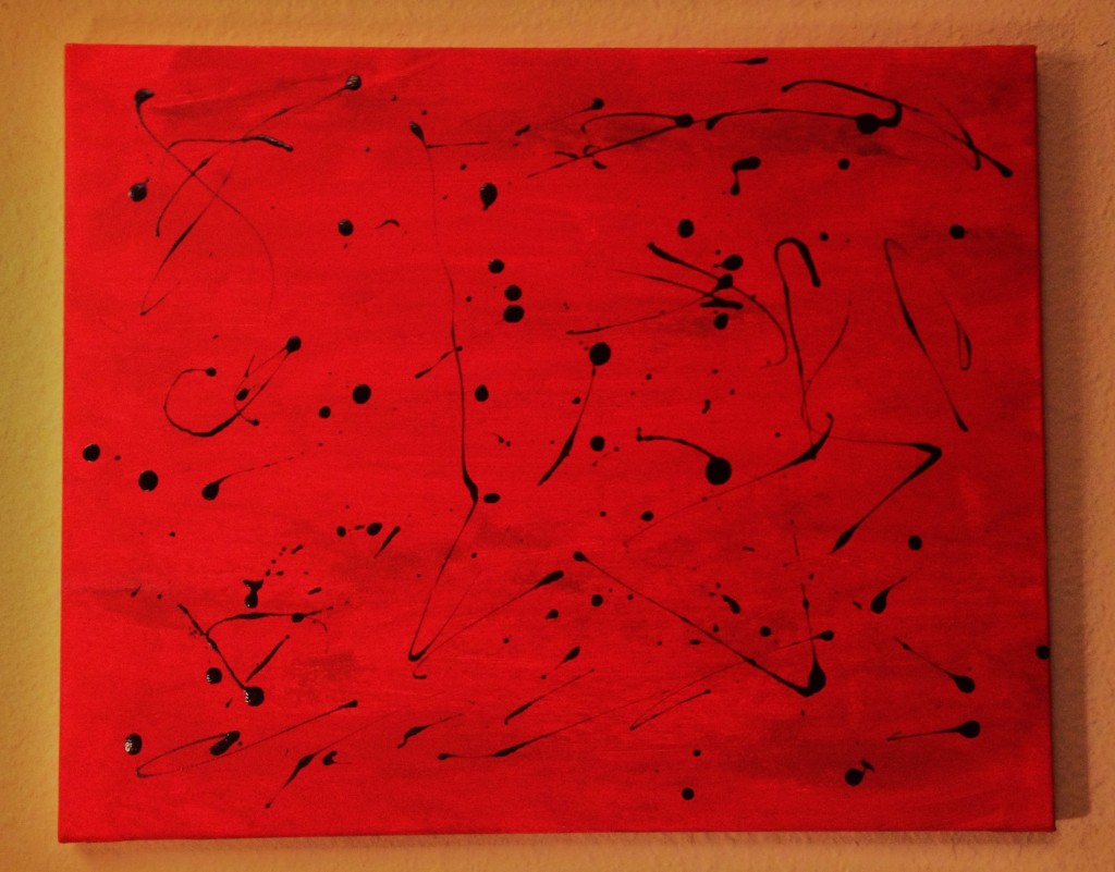 Distressed. 2013. Acrylic on canvas.12x24 in.(30.48x60.96 cm) C. Tenorio.