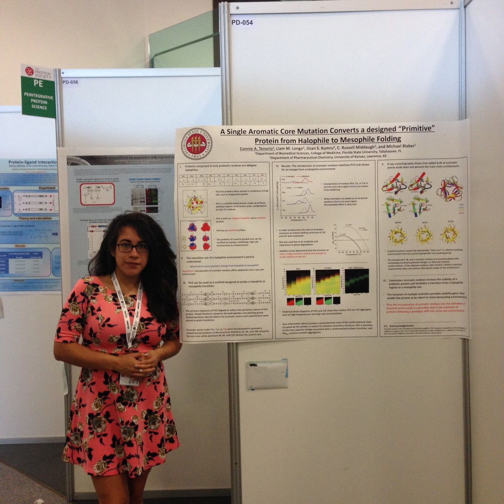Presenting my poster at the symposium.